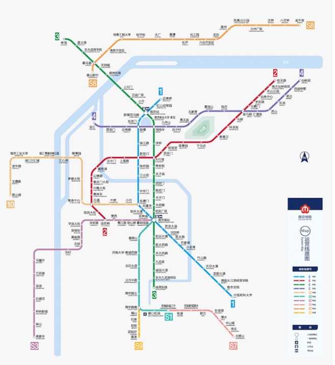 南京地铁线路图2020高清版
