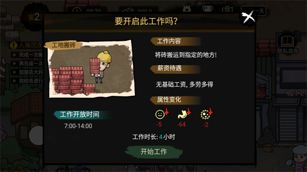 打工生活模拟器mod版游戏特色截图