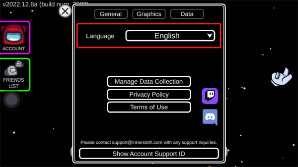 在我们之间among us怎么设置中文？3