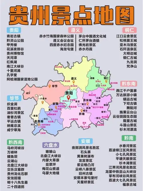 贵州旅游景点地图