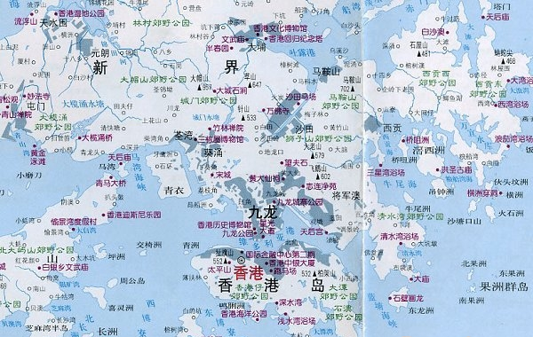 香港旅游地图