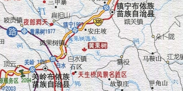 贵州黄果树地图