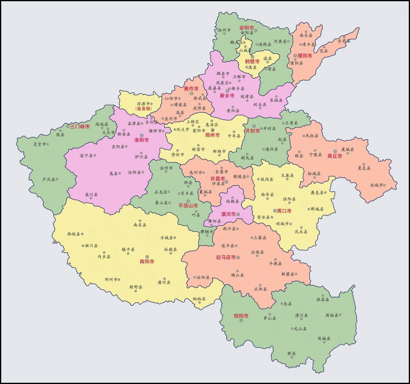 河南地图高清版