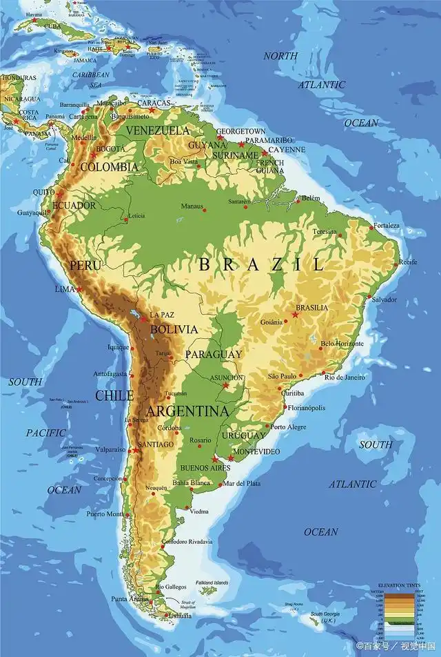 南美洲地图