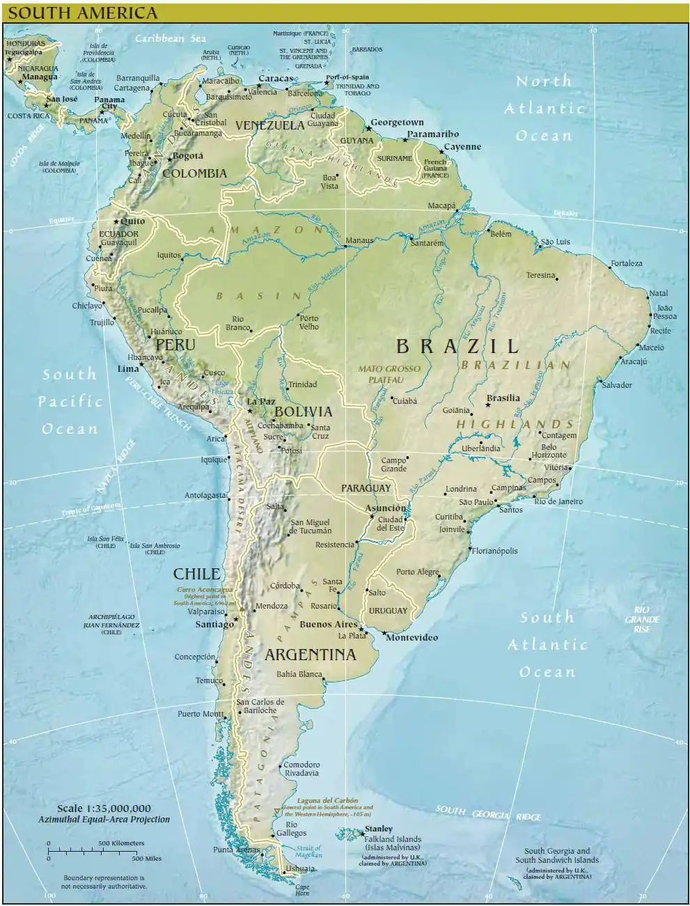 南美洲地图