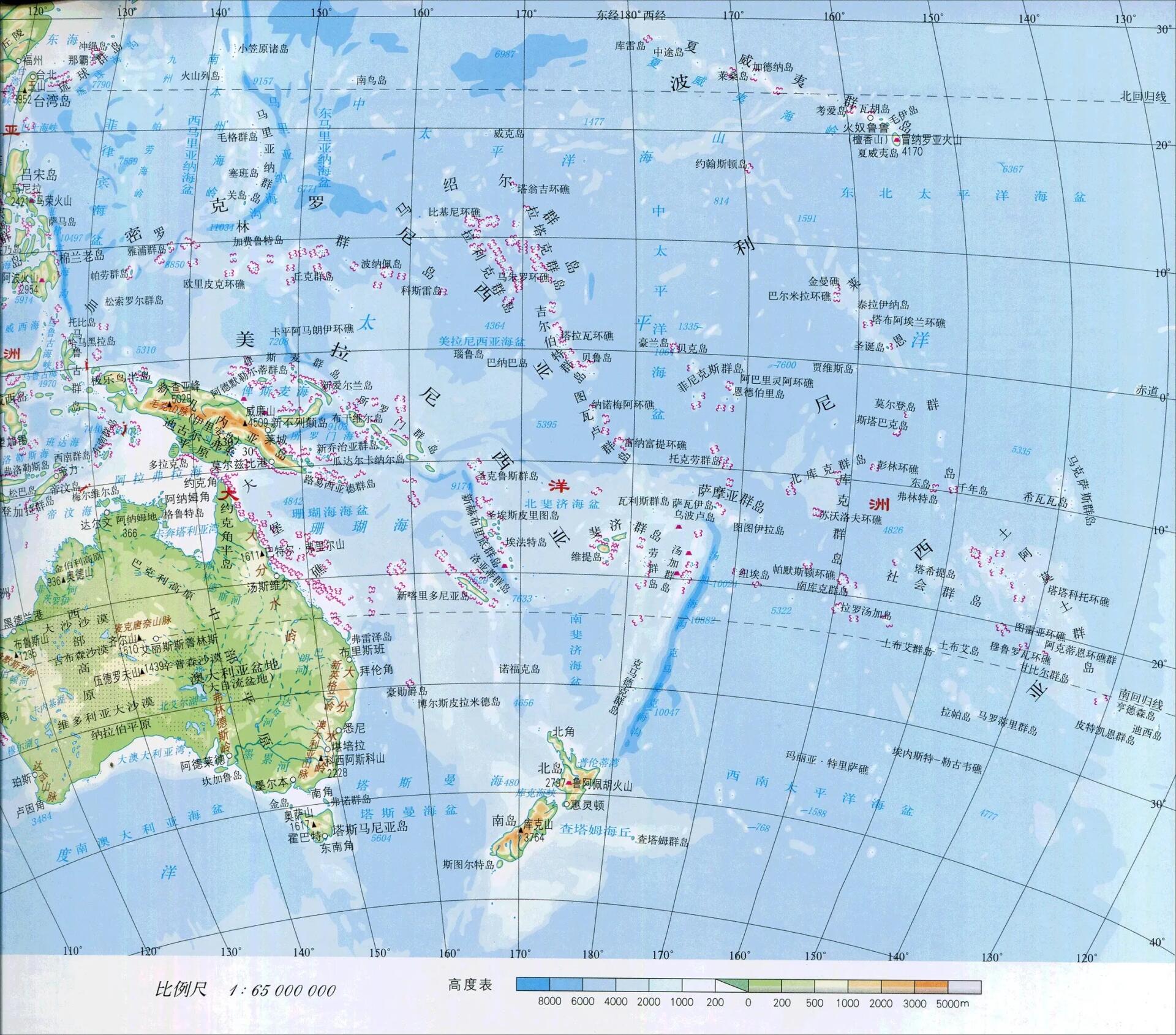 大洋洲地图