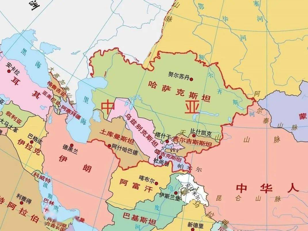 亚洲地图