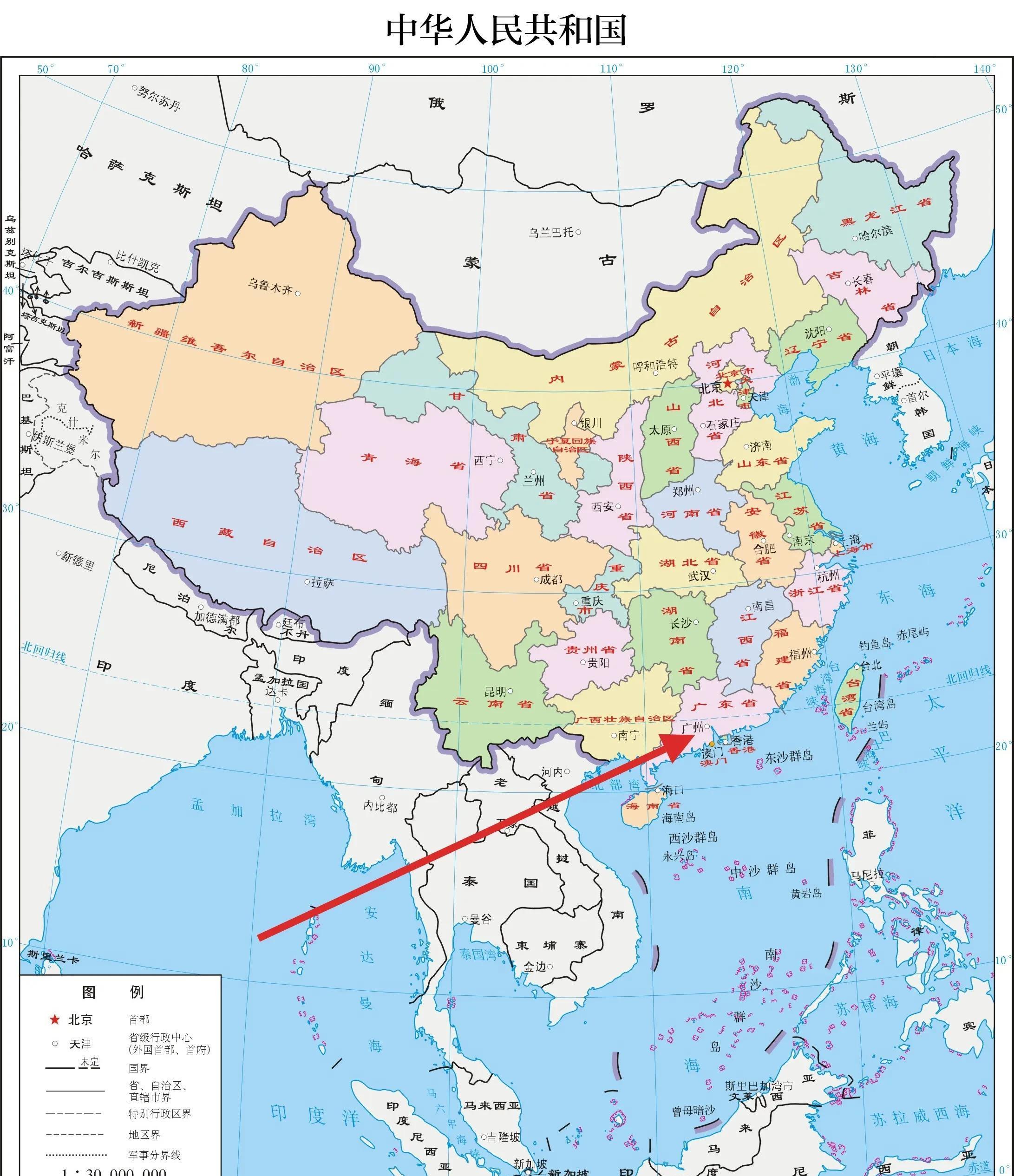 亚洲地图
