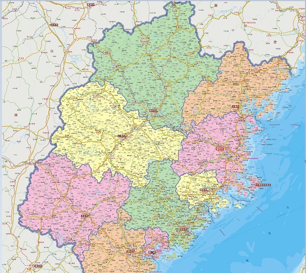 福建地图全图