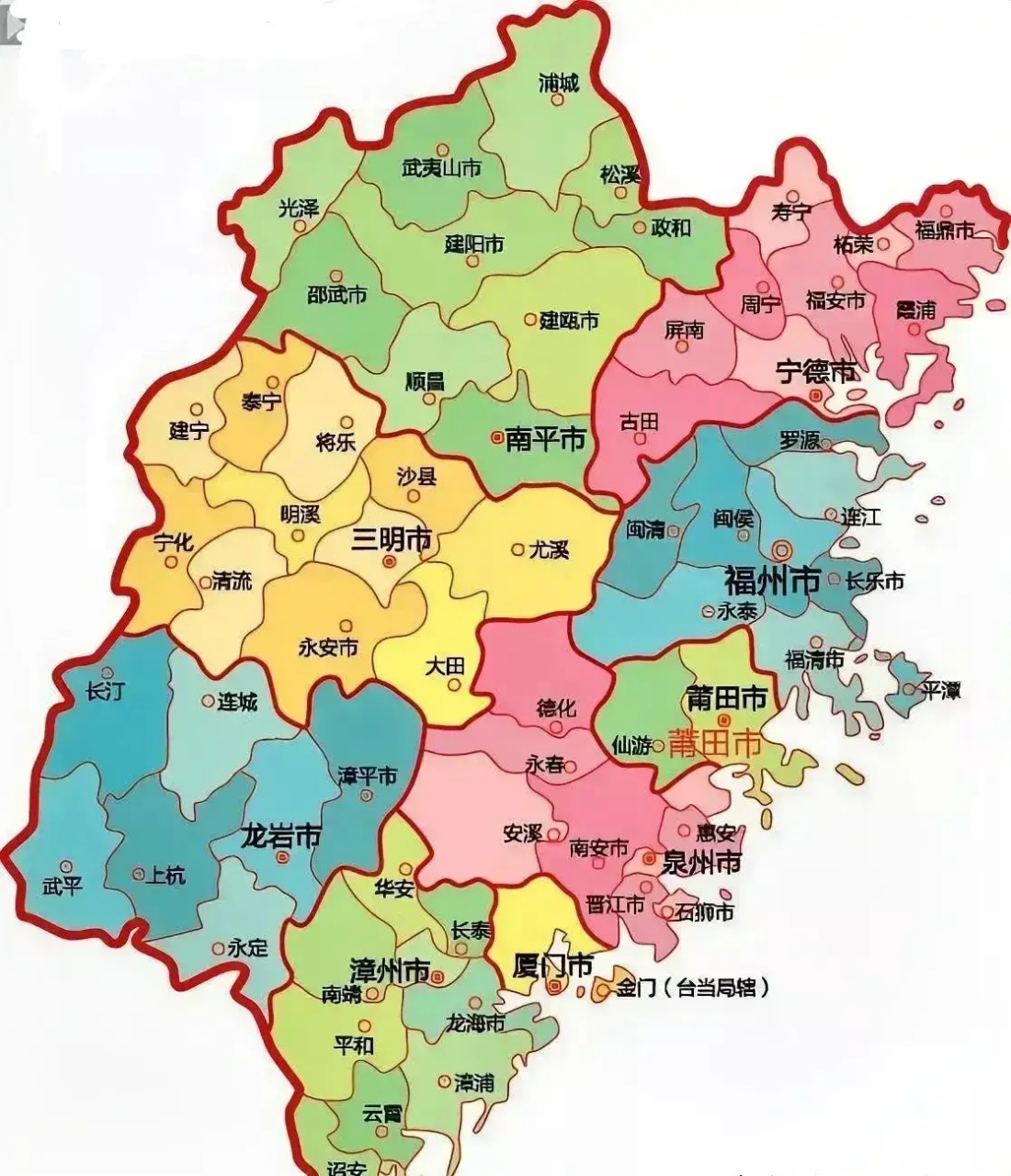 福建地图