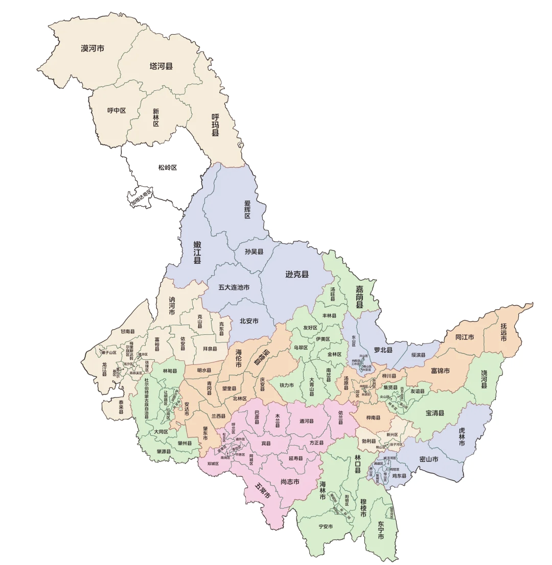 黑龙江地图