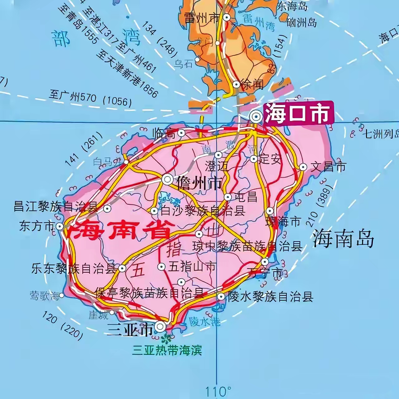 海南省地图