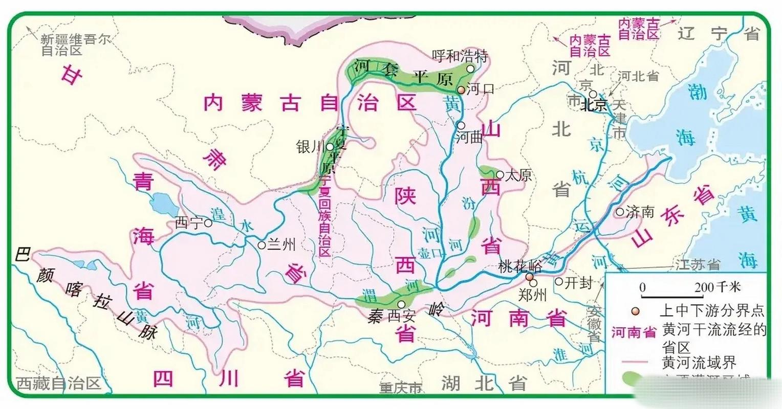黄河流经地图路线全图