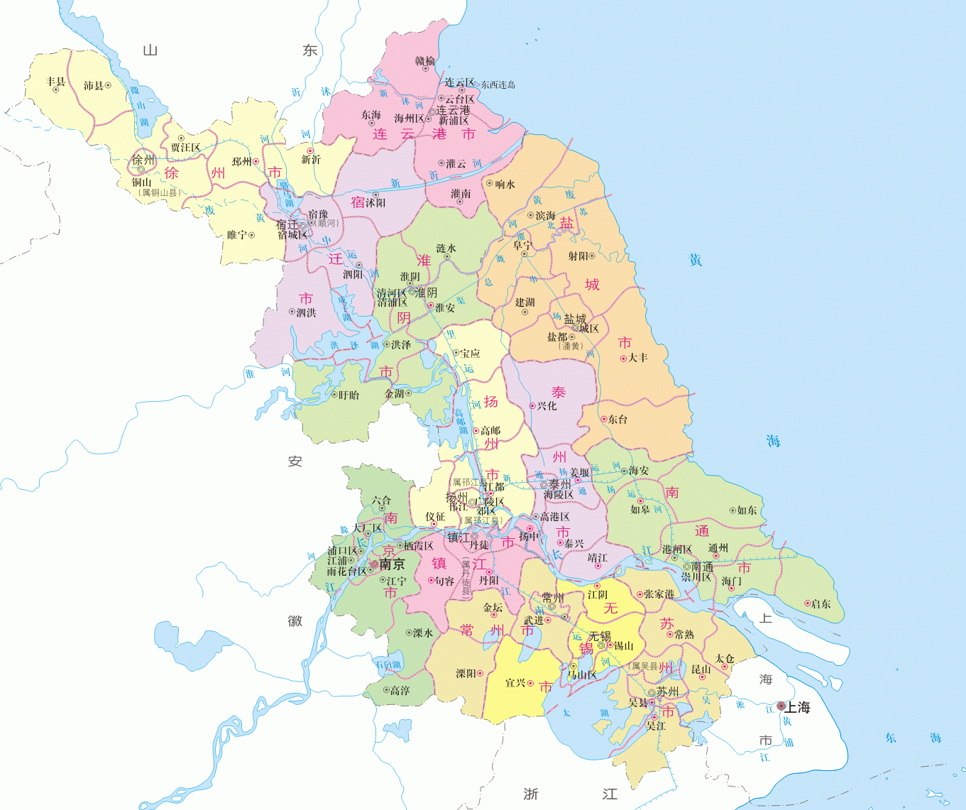 江苏地图高清版大图