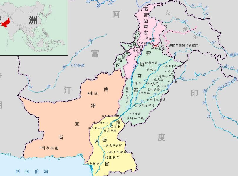 巴基斯坦地图