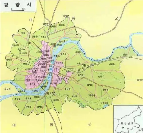 朝鲜平壤地图