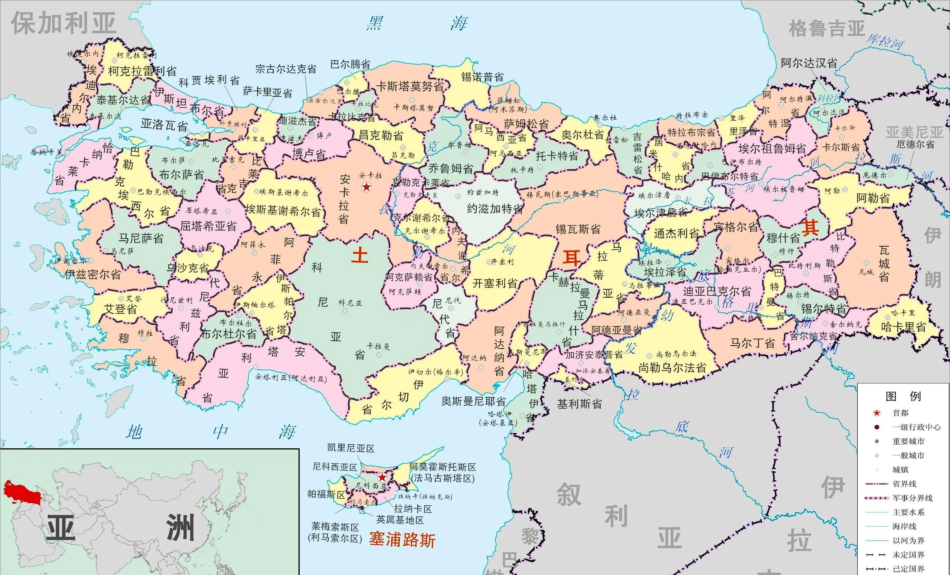 土耳其地图
