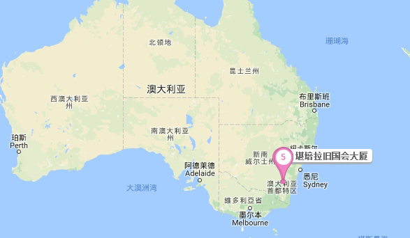 澳大利亚堪培拉地图