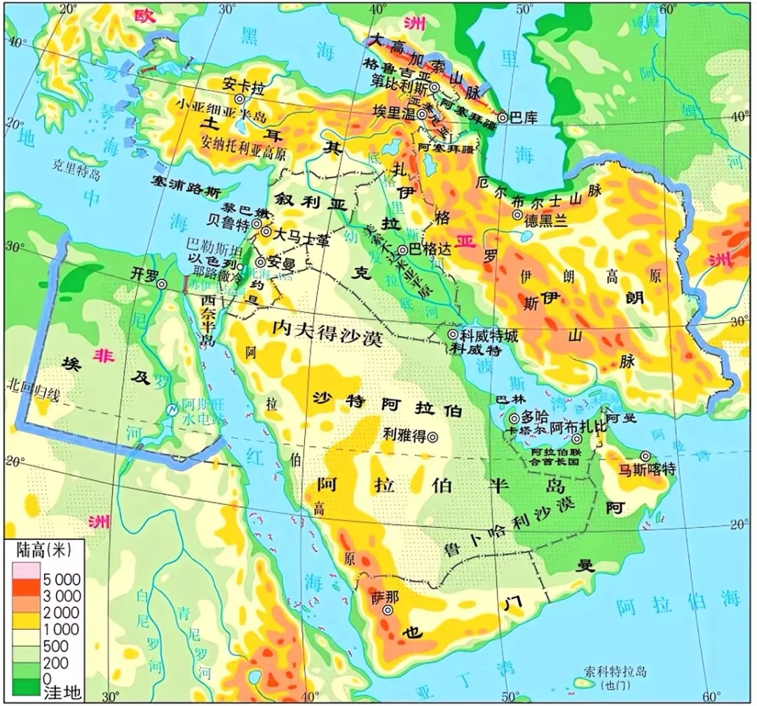 伊朗地图高清版大图