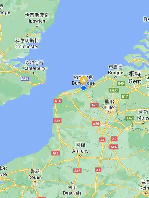 敦刻尔克地图