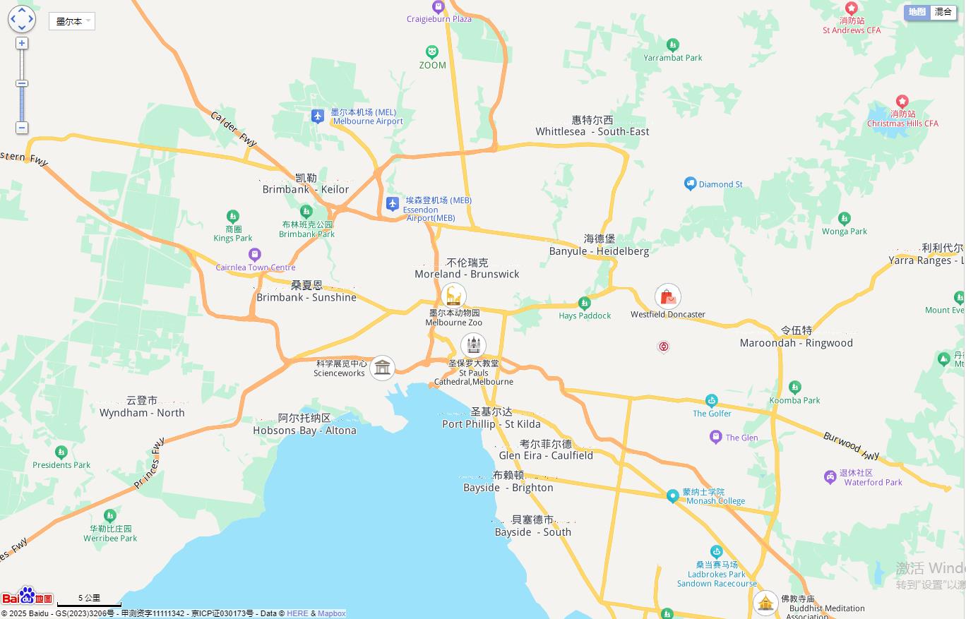 墨尔本市区地图中文版