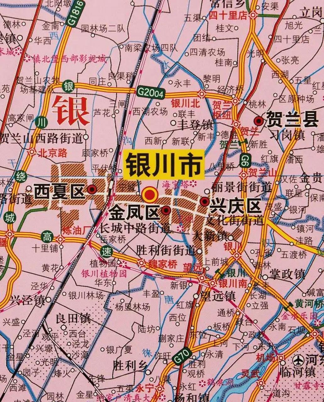 银川市城区地图