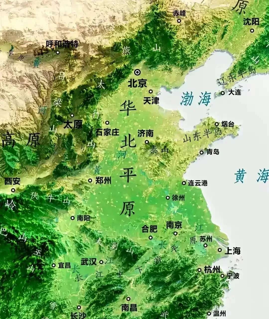 华北平原地图