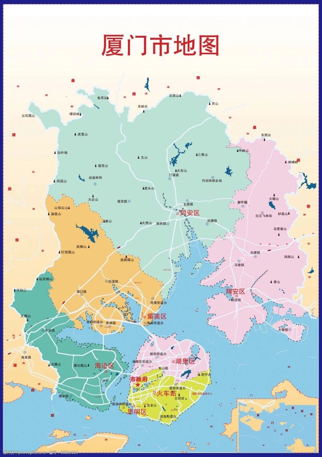 厦门市高清地图