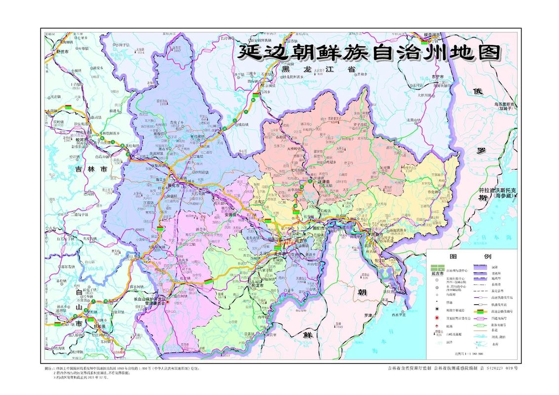 延边州地图