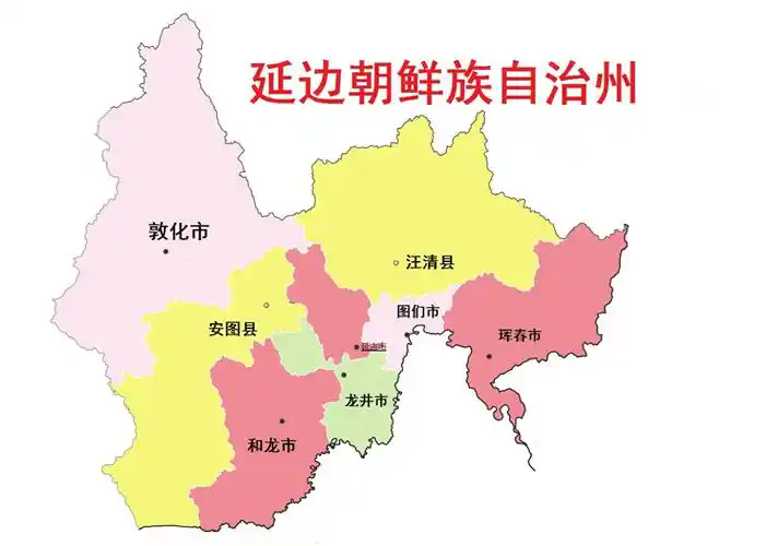 延边州地图