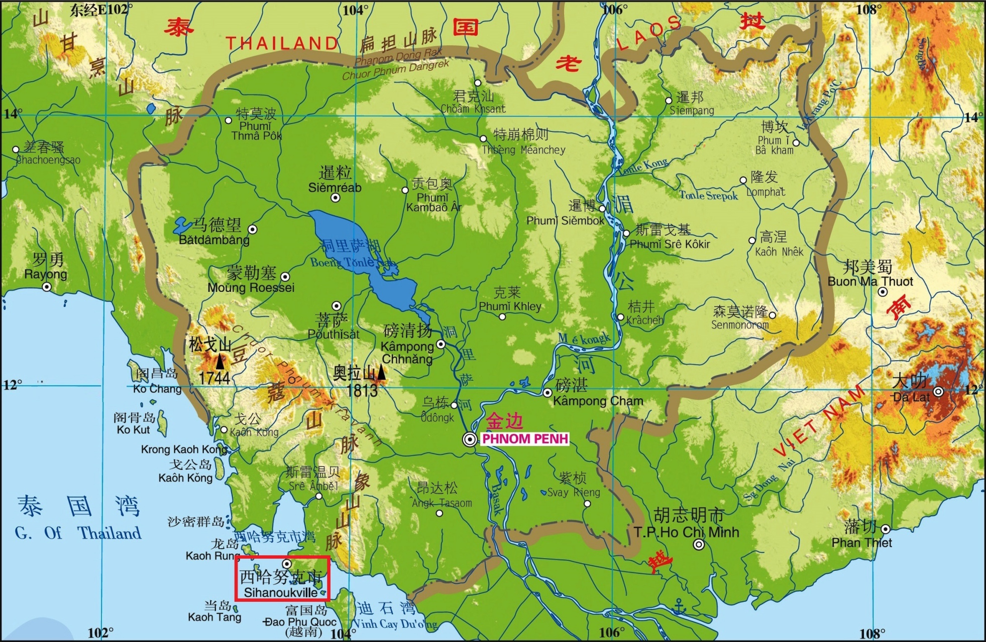 柬埔寨地图