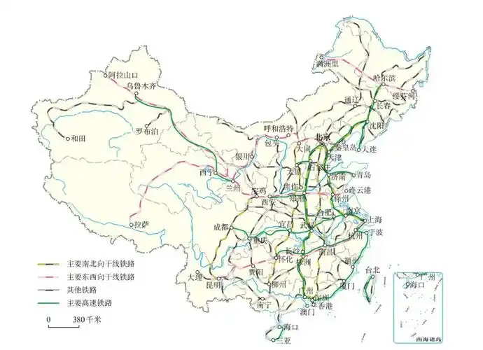 中国铁路交通地图