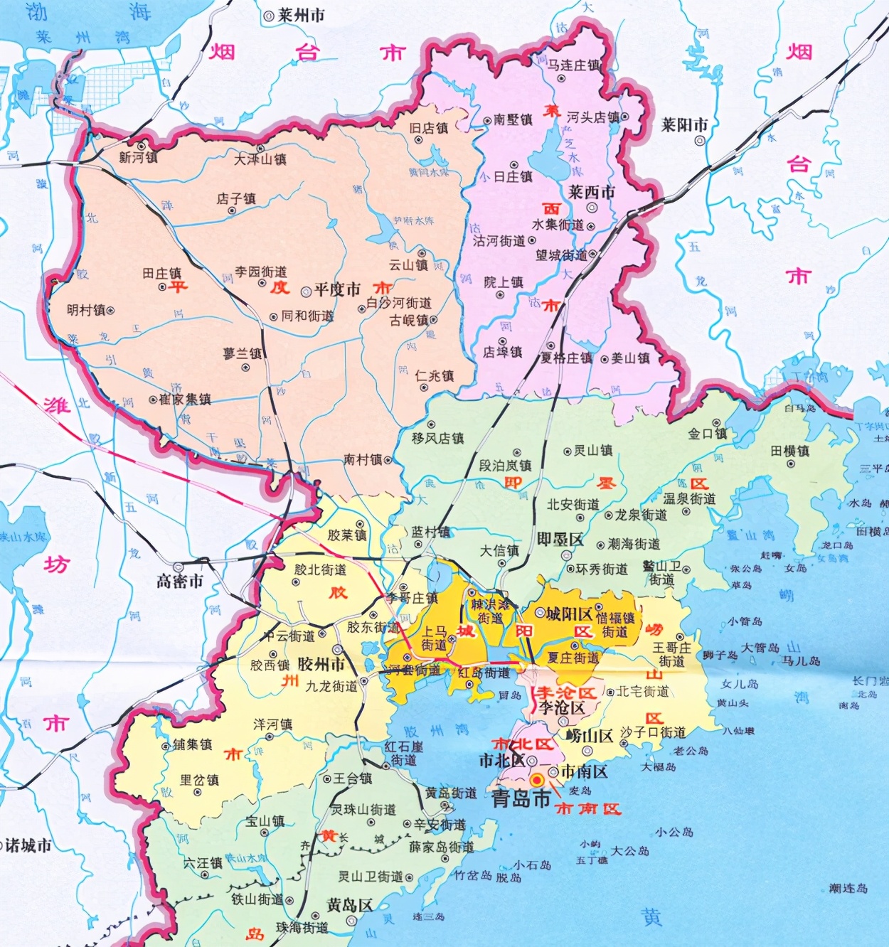 青岛市地图