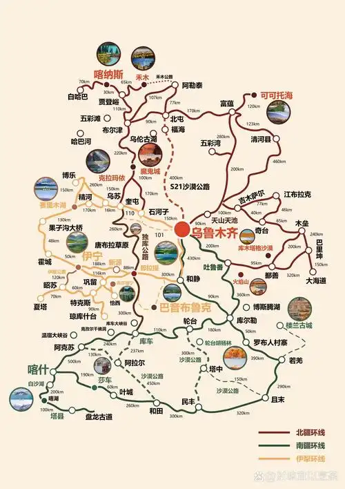 新疆旅游地图