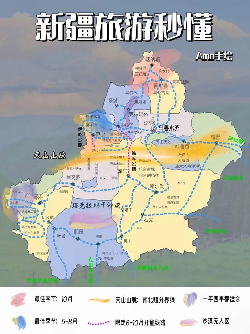 新疆旅游地图