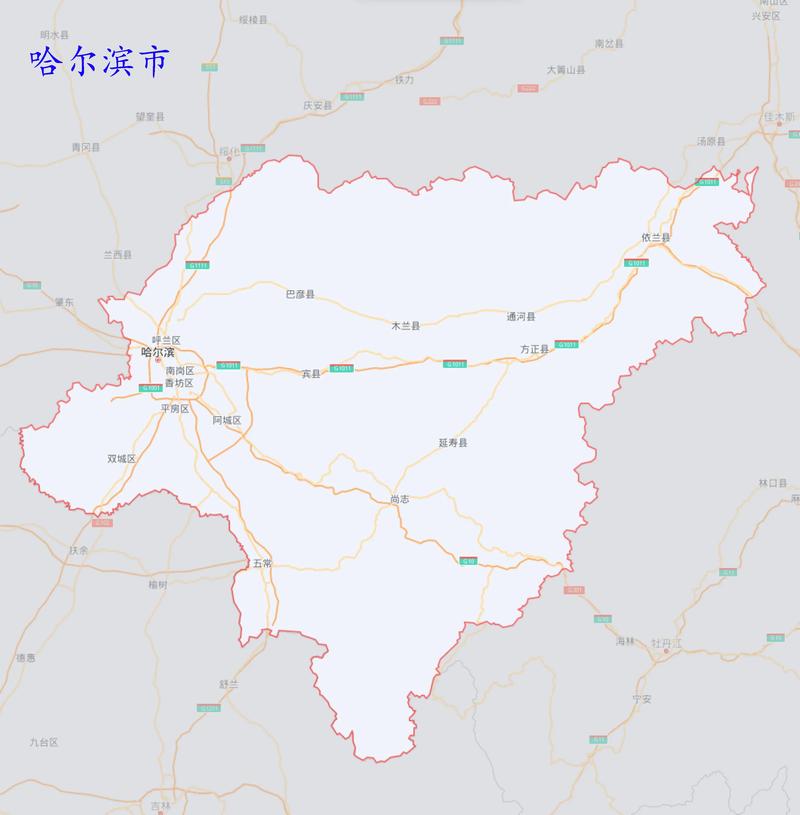哈尔滨地图高清版大图