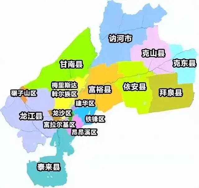 齐齐哈尔地图