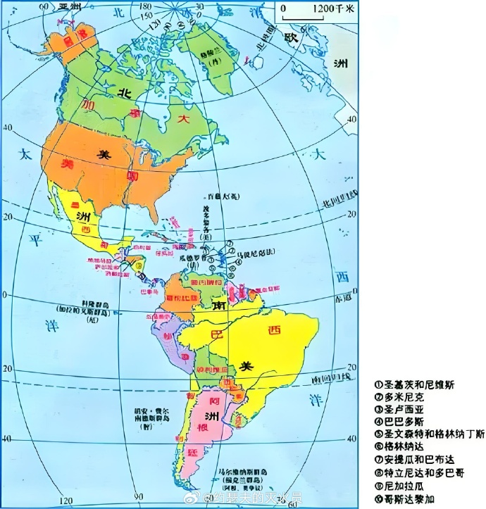 美洲地图