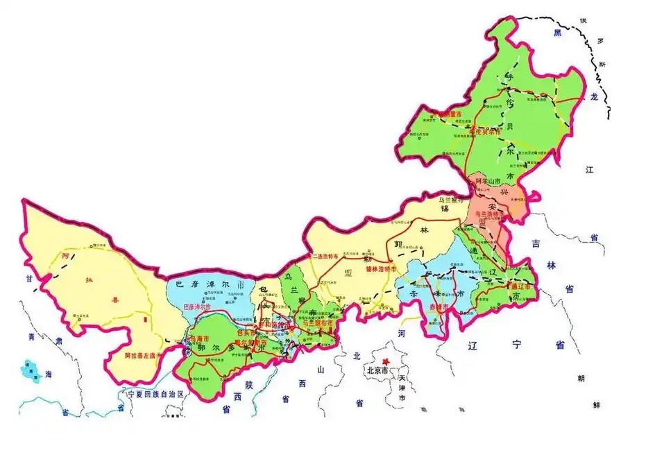 内蒙地图高清版大图