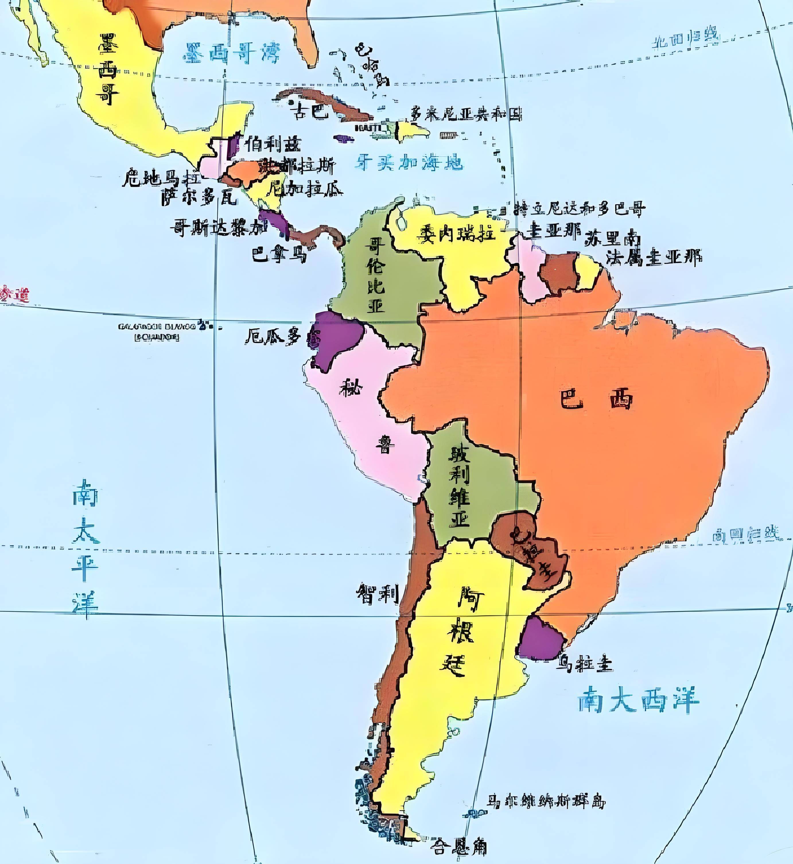 美洲地图