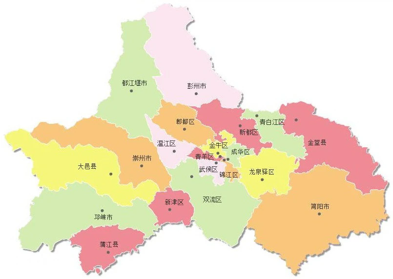 成都地图旅游地图