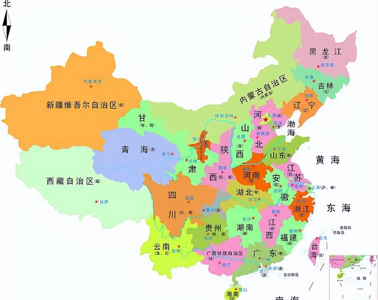 中国各省地图高清版大图