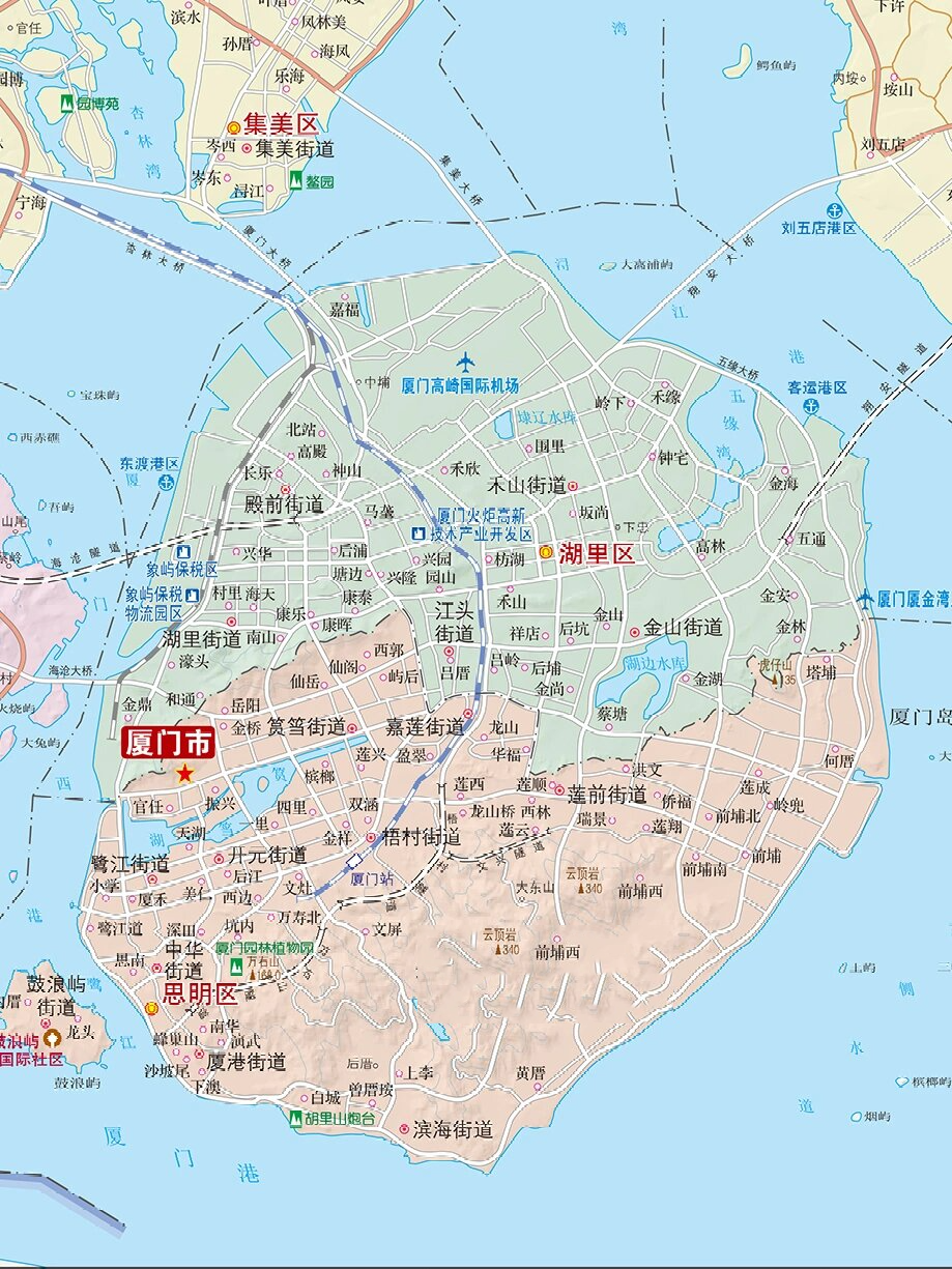 福建厦门地图全图