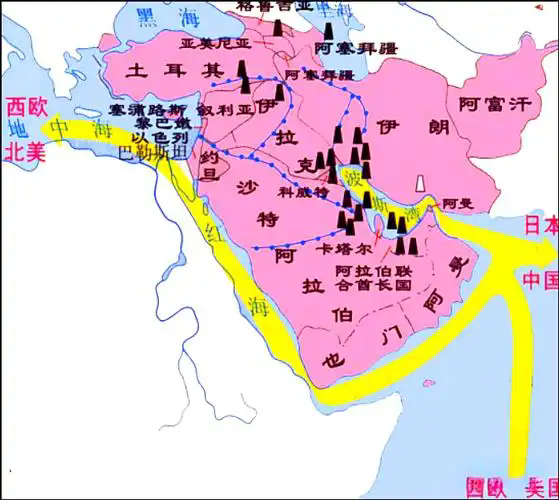 西亚地图高清版大图