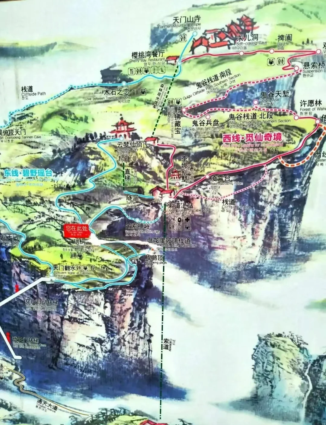 天门山地图