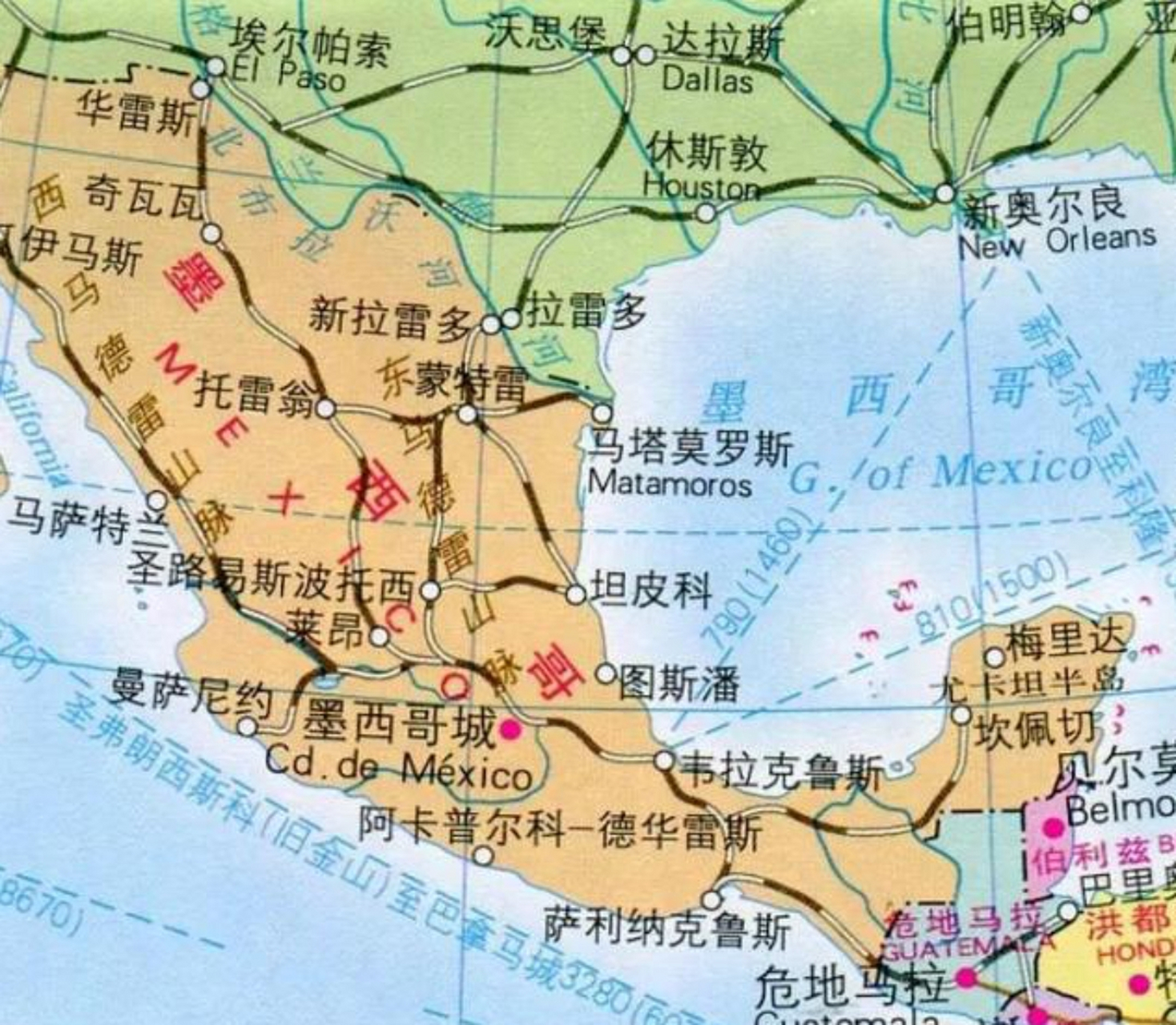 墨西哥地图全图高清版