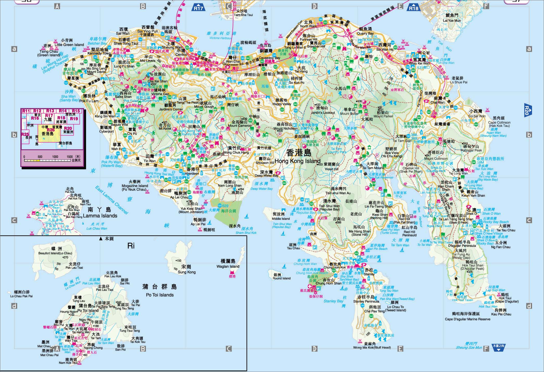 香港地图全图高清版
