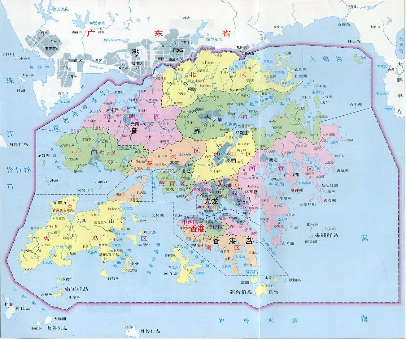 香港地图全图高清版