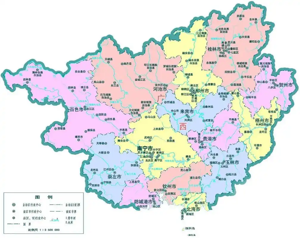 广西地图全图