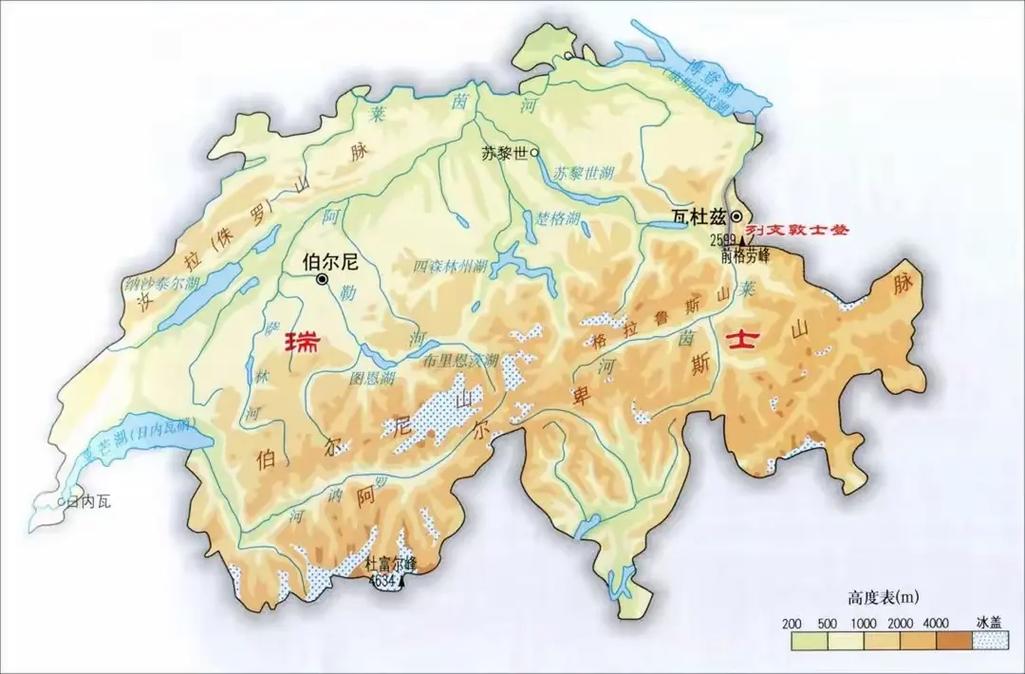 阿尔卑斯山脉地图高清版大图